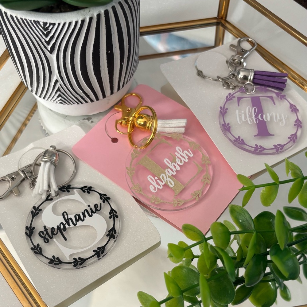 Elegant Personalized Keychain with Tassel